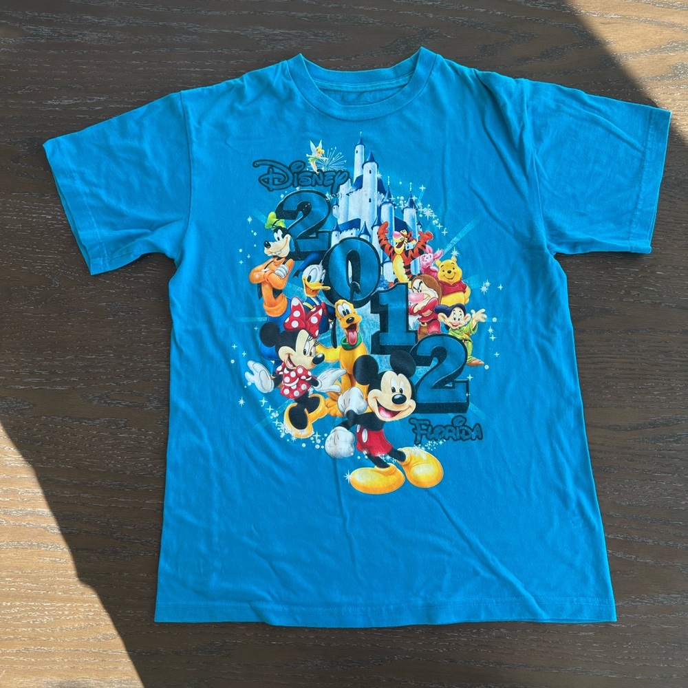 Disney florida 2012 blue/teal tshirt adult size M
